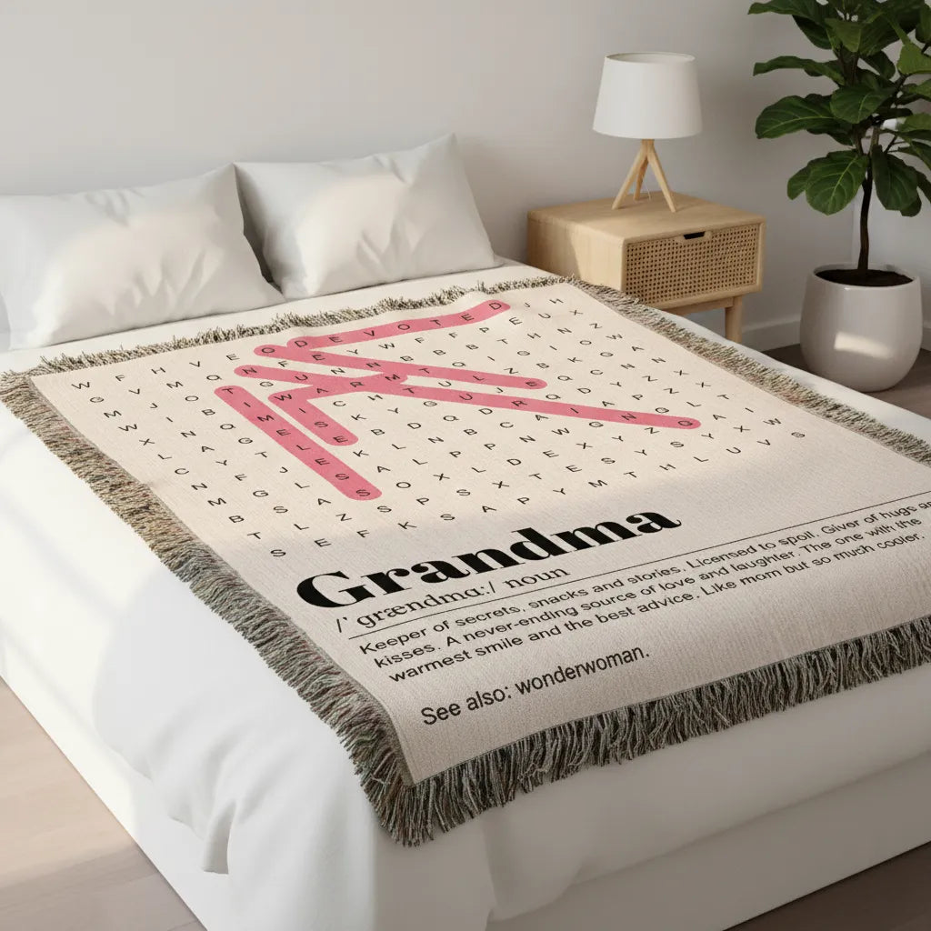 Heirloom Photo Woven Blanket (Grandma)