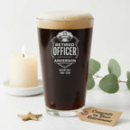 Retired Police Officer Personalized Pint Glass