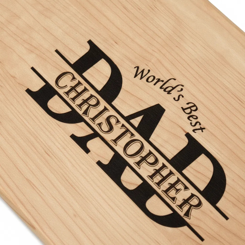 World's Best Dad Personalized Cutting Board