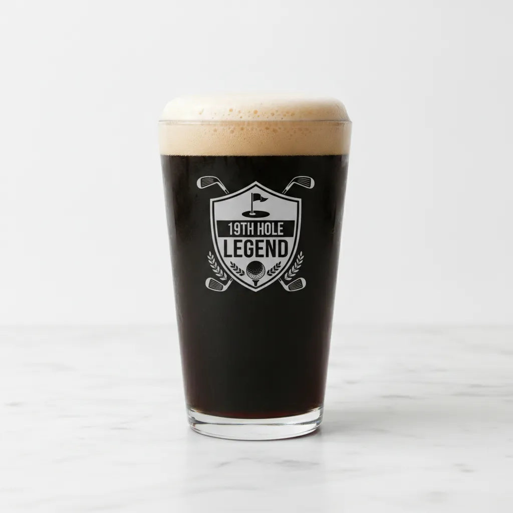 19th Hole Legend Personalized Golf Pint Glass
