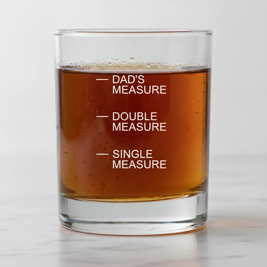 Personalized Dad's Measure Whiskey Glass