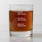 Personalized Dad's Measure Whiskey Glass