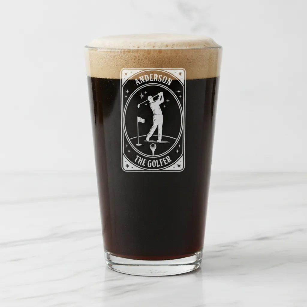 The Golfer Personalized Pint Glass