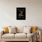 Classic Stretched Canvas There's no family like mine (Black)