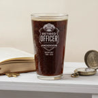 Retired Police Officer Personalized Pint Glass
