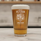 Once a Warrior Always a Warrior Veteran Pint Glass
