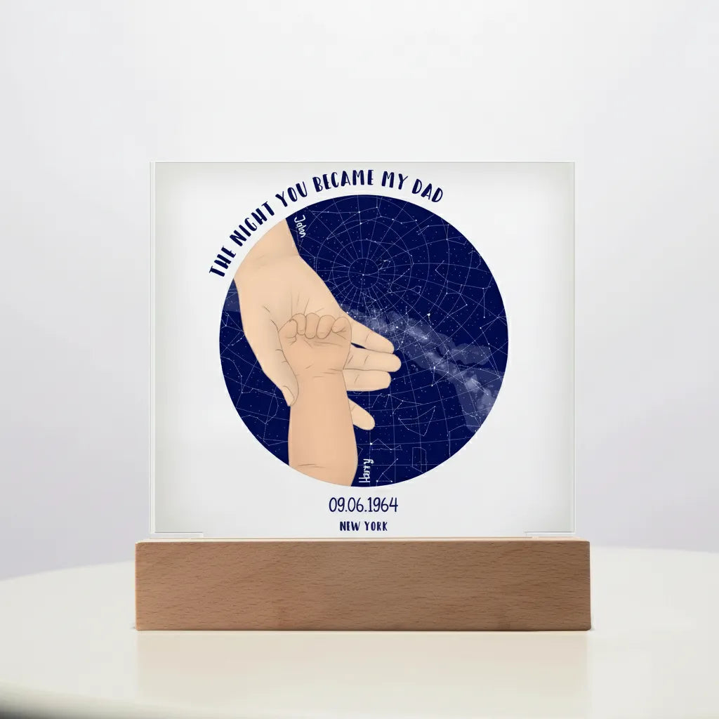 Acrylic Square Plaque The night you became my daddy