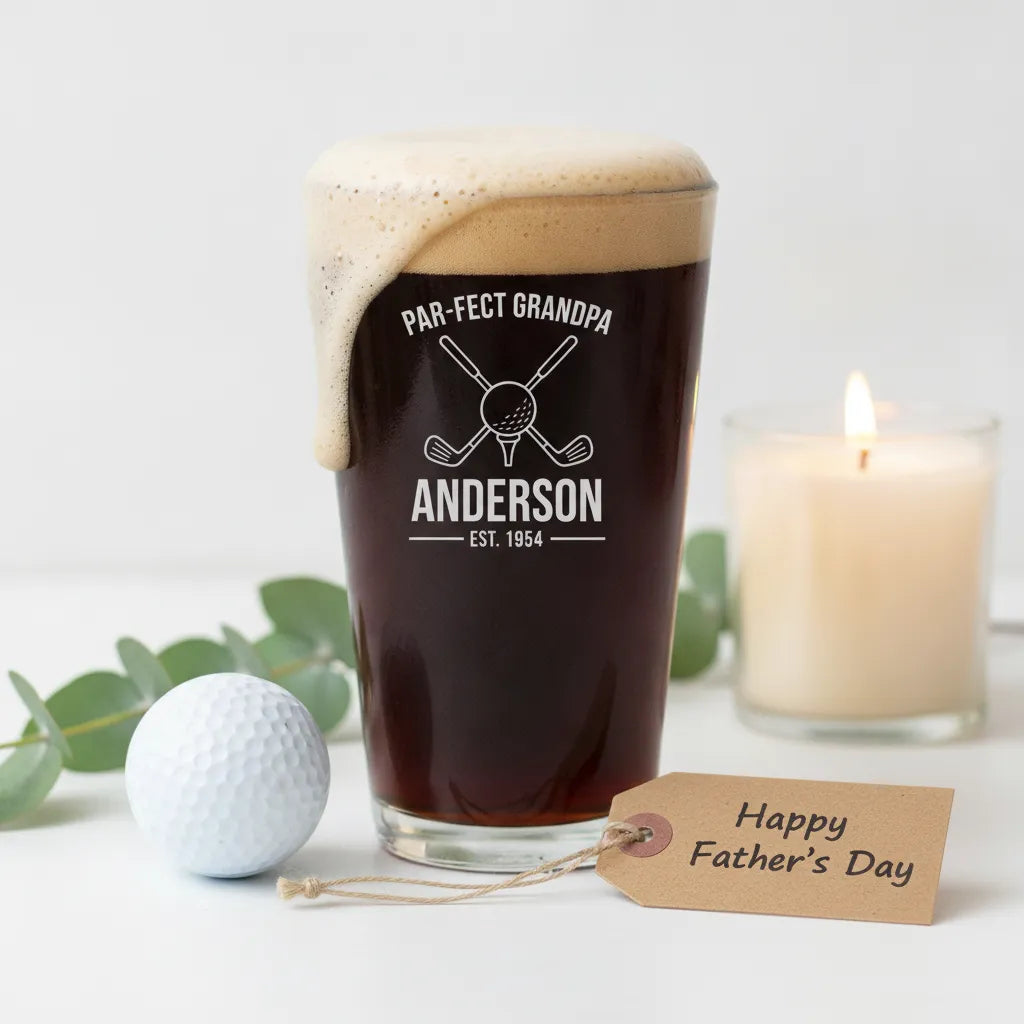 Par-fect Grandpa Golf Pint Glass