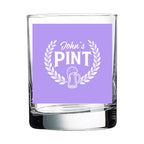Personalized Pint Crest Whiskey Glass