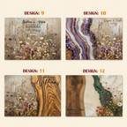 Personalized Wildflower Glass Cutting Board