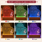 Best Grandma Ever heart acrylic plaque in six LED colors