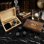 Aged to Perfection 40th Birthday Whiskey Stones Set