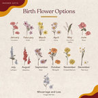 Grandma's Garden Birth Flower Print