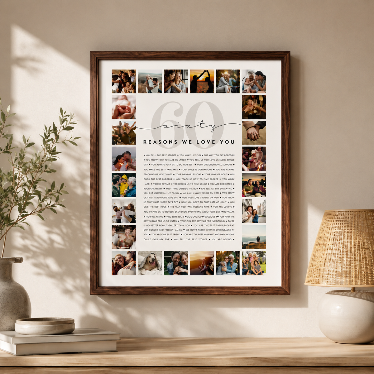 Reasons We Love You Photo Anniversary Sign