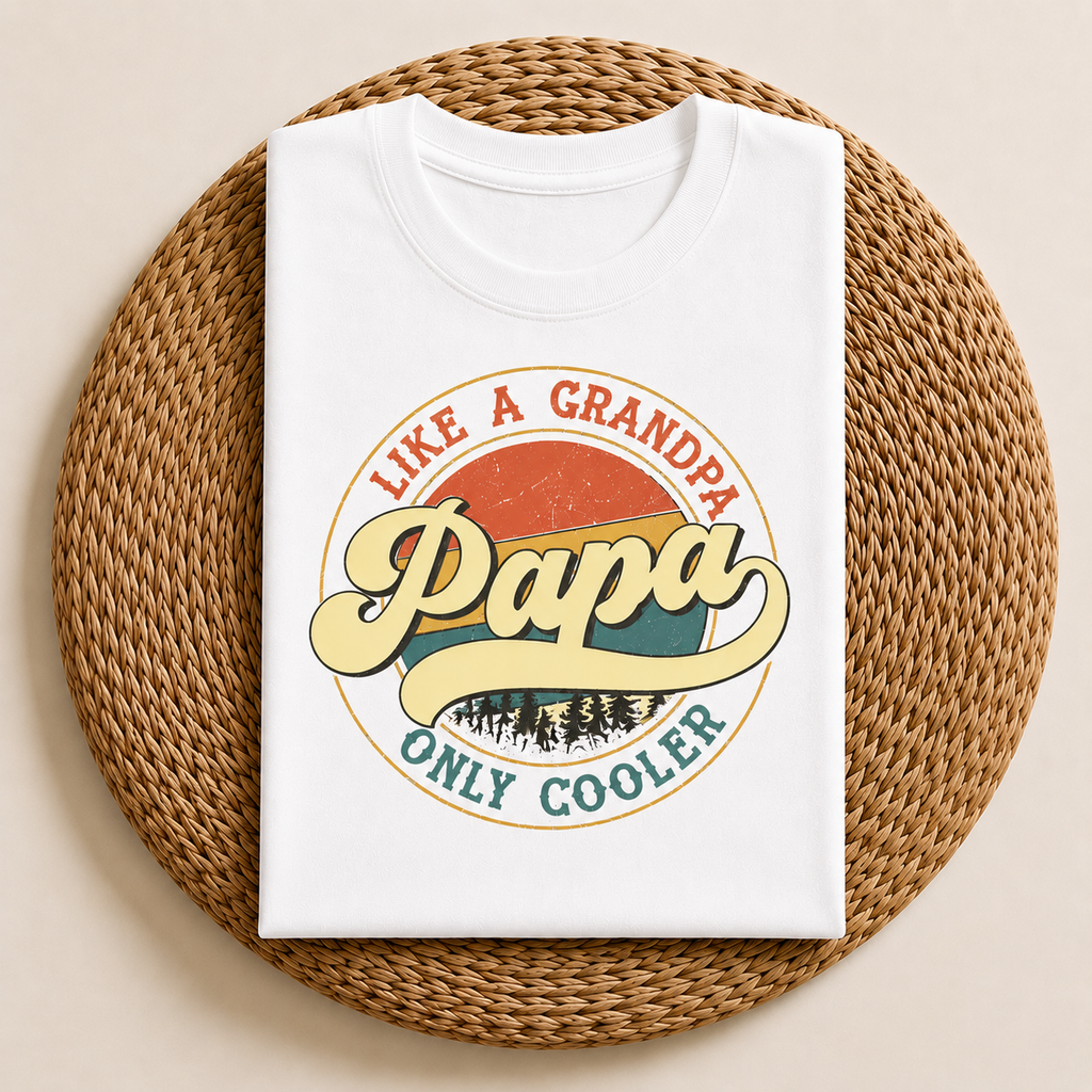 Papa Like a Grandpa Only Cooler Shirt