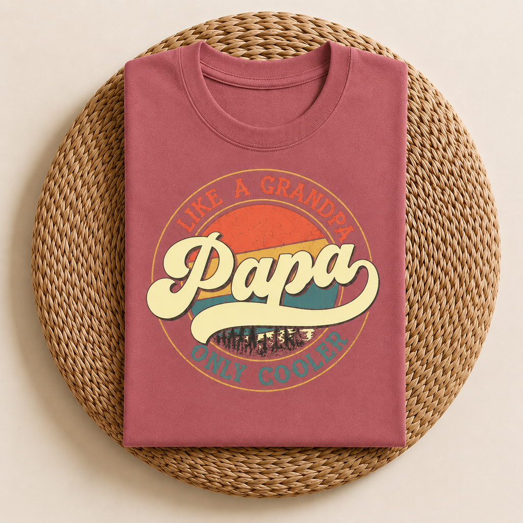 Papa Like a Grandpa Only Cooler Shirt