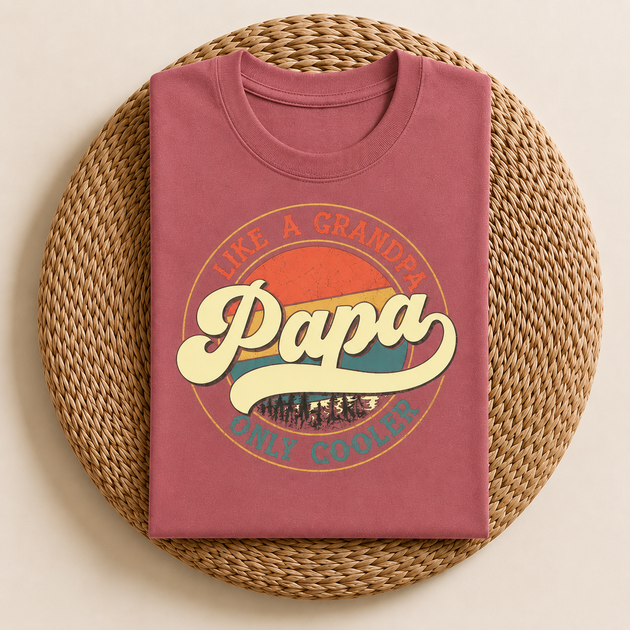 Papa Like a Grandpa Only Cooler Shirt