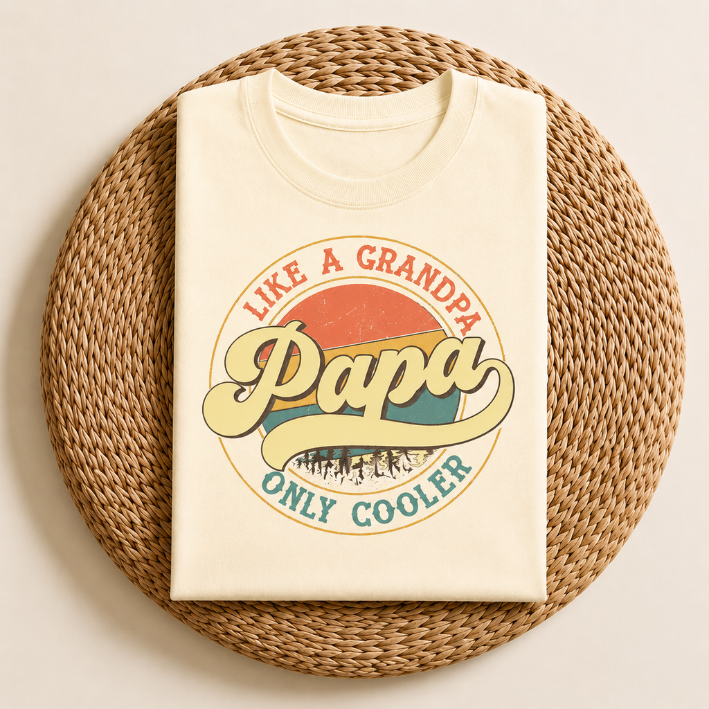 Papa Like a Grandpa Only Cooler Shirt