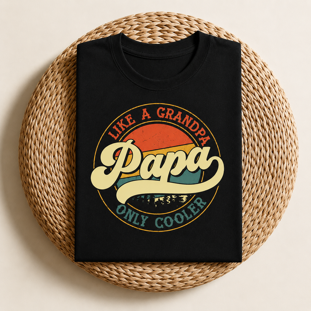 Papa Like a Grandpa Only Cooler Shirt
