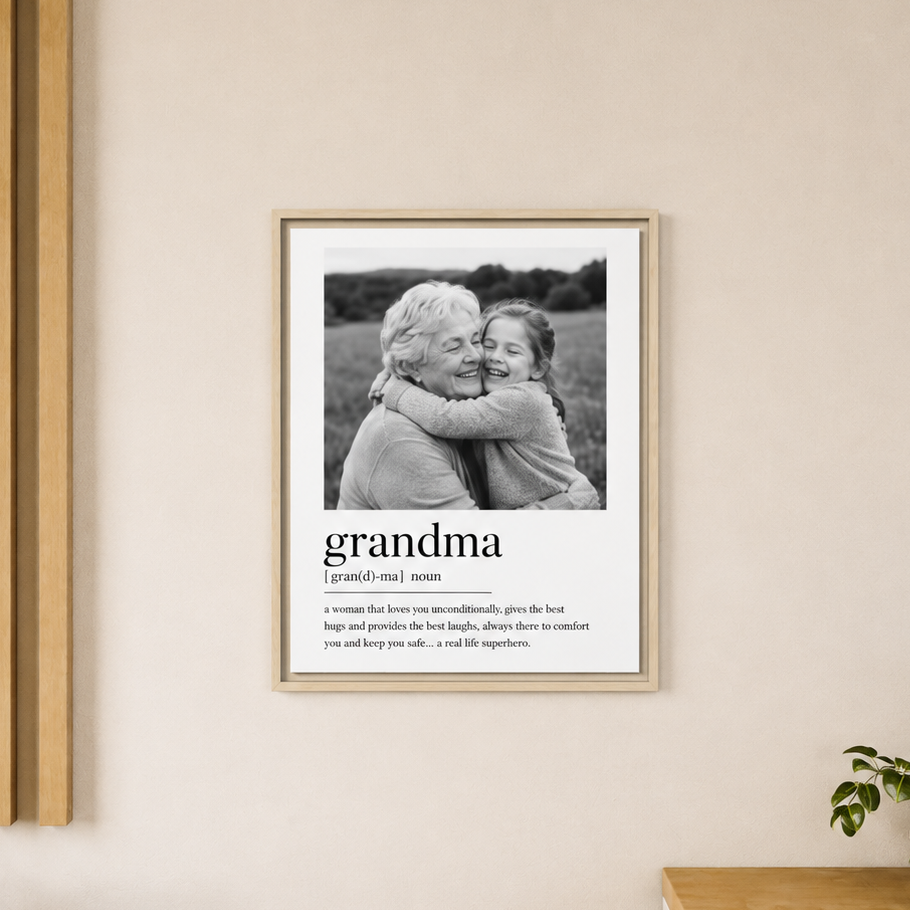 Personalized Definition Framed Canvas