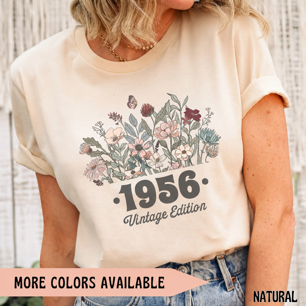 1956 Floral Birth Year Shirt