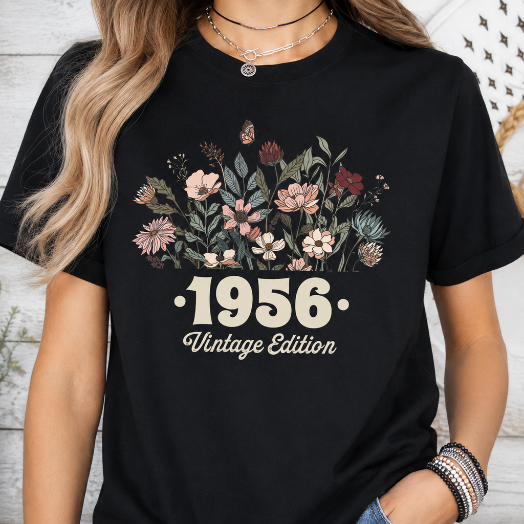 1956 Floral Birth Year Shirt