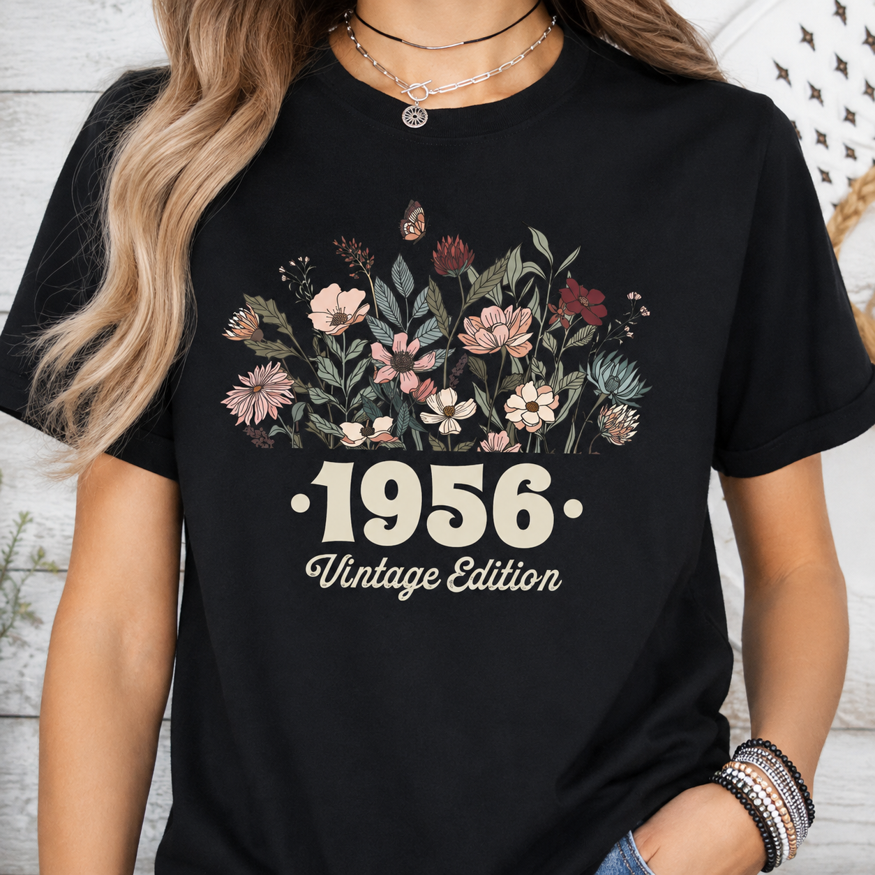 1956 Floral Birth Year Shirt