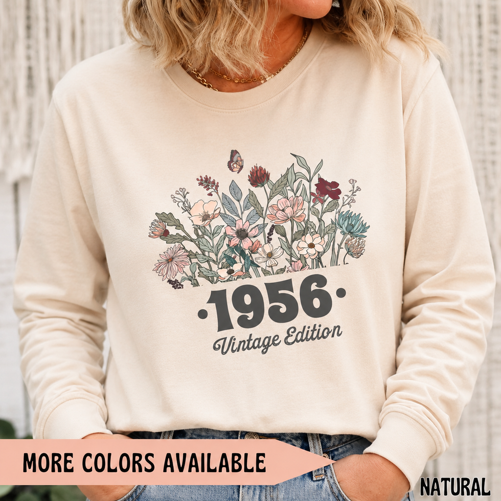 1956 Floral Birth Year Shirt