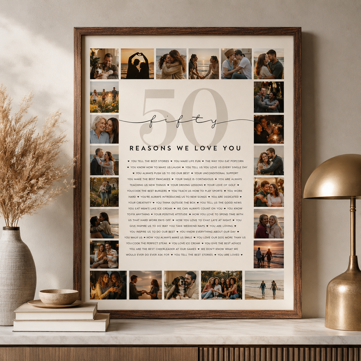 Reasons We Love You Photo Anniversary Sign