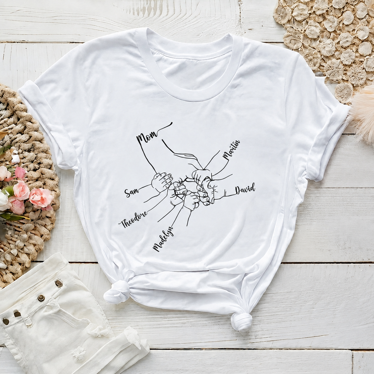 Holding Hands Name Shirt
