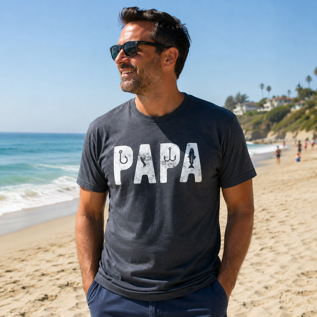 PAPA Fishing T-Shirt for Dad