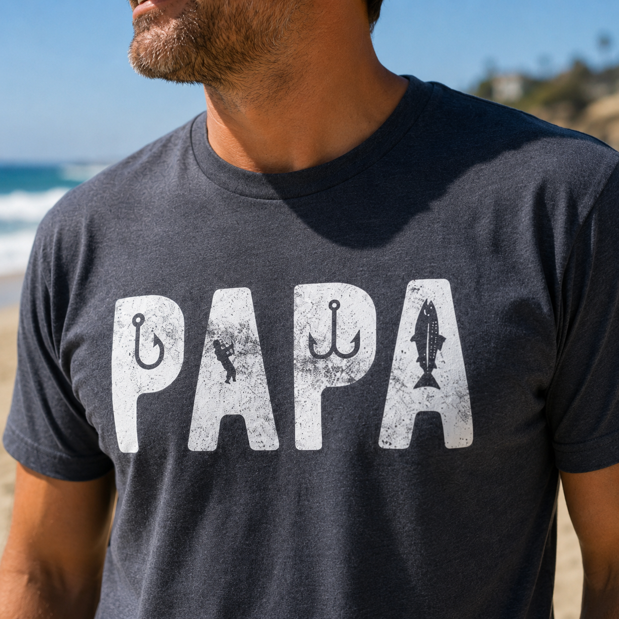 PAPA Fishing T-Shirt for Dad