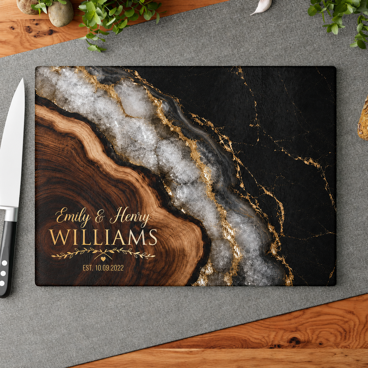 Marble & Agate Custom Cutting Board