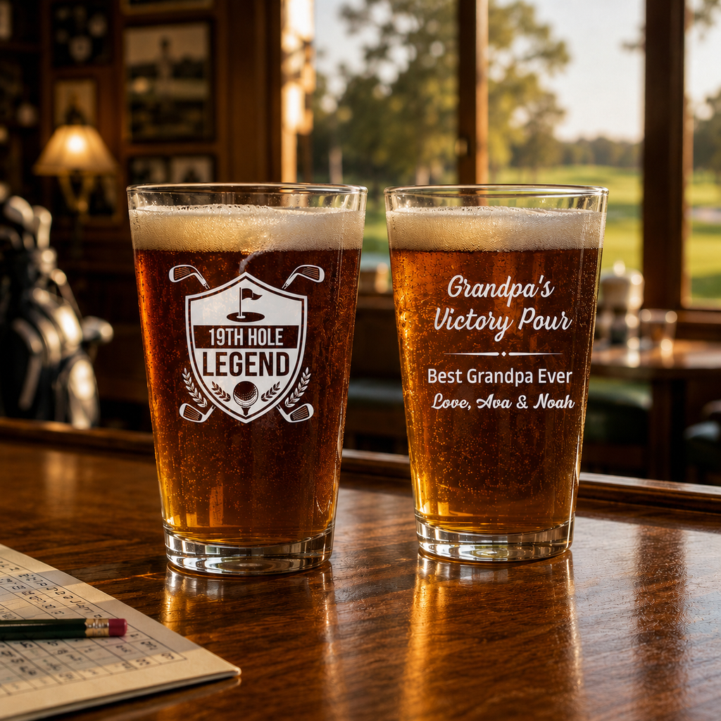 19th Hole Legend Personalized Golf Pint Glass