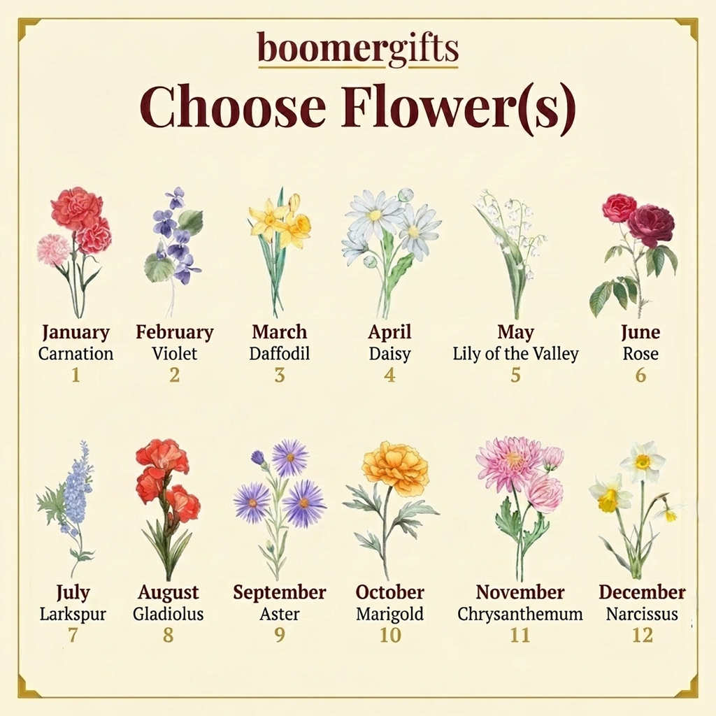 Grandma's Garden Birth Flower Slate Plaque with Grandkids Names