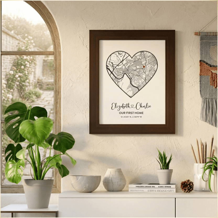 Personalized home map sign, a baby boomer gift idea