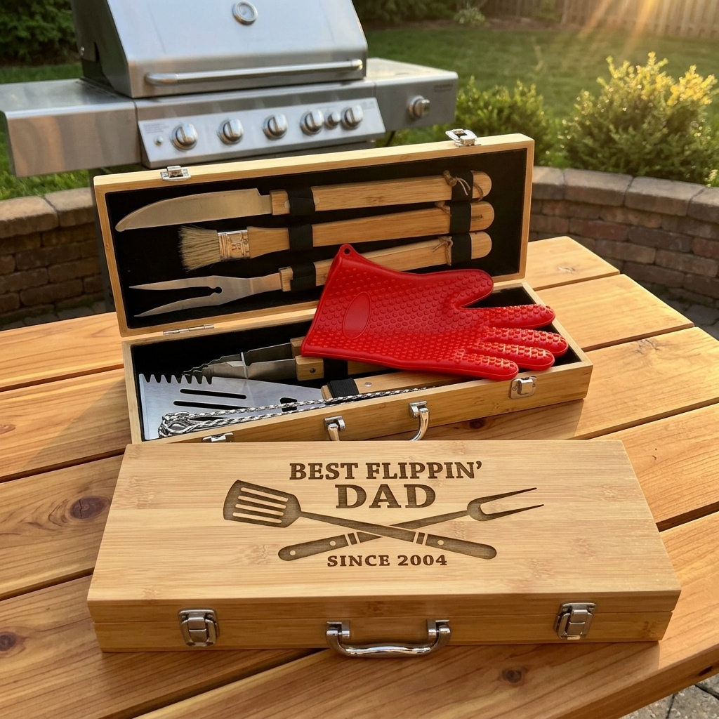 Best Flippin' Dad BBQ Grill Set