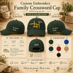 Family Crossword Cap size guide, color options, and personalization details