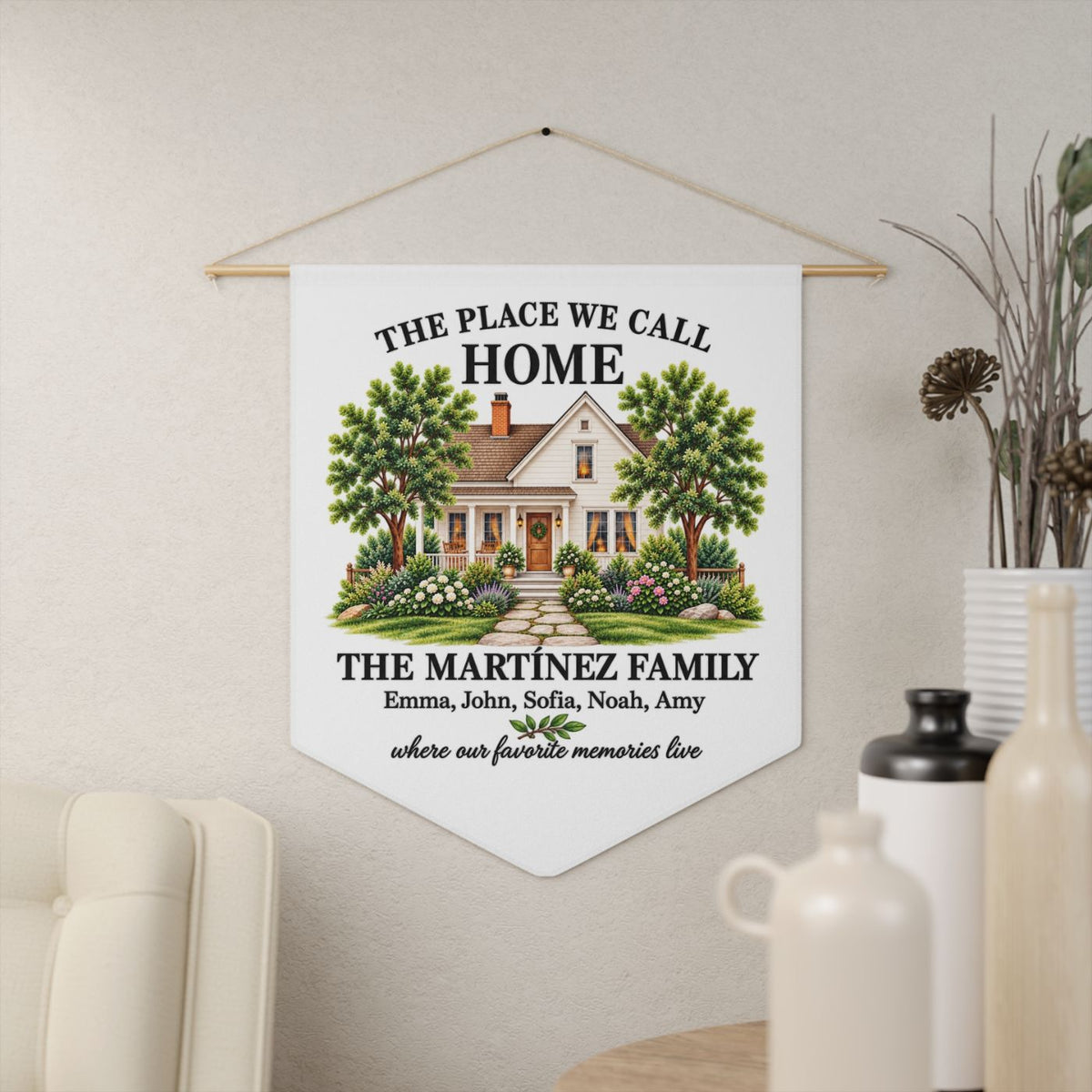 Personalized Family Name Pennant