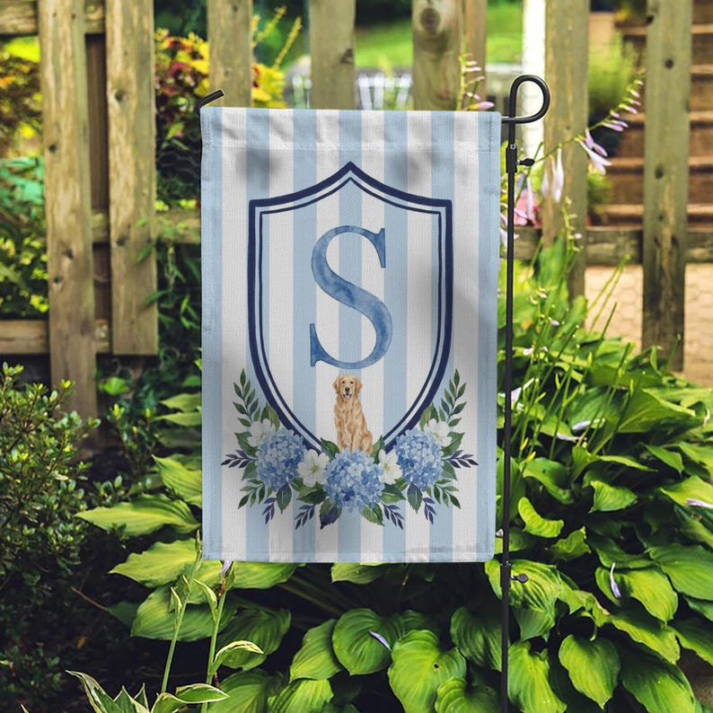 Custom Pet Monogram Garden Flag