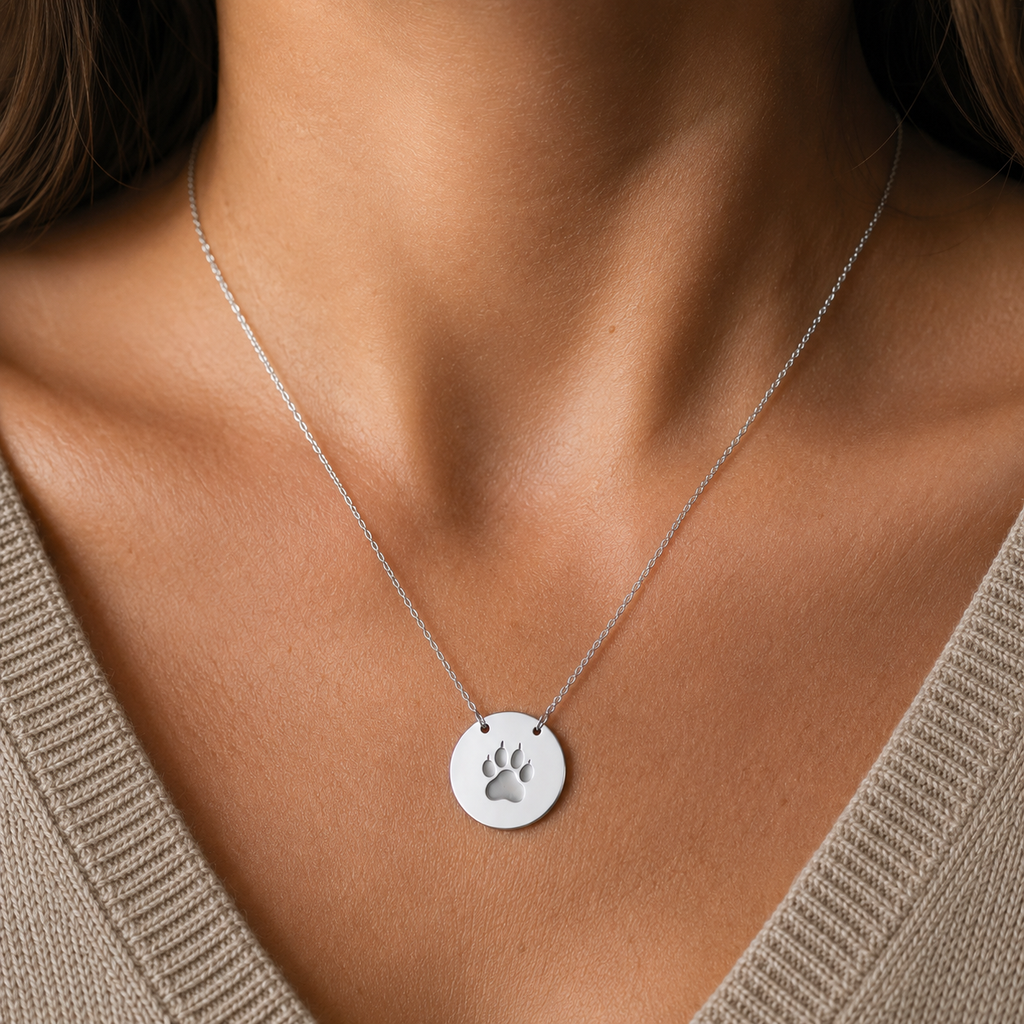 Custom Paw Print Necklace
