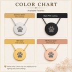 Custom Paw Print Necklace