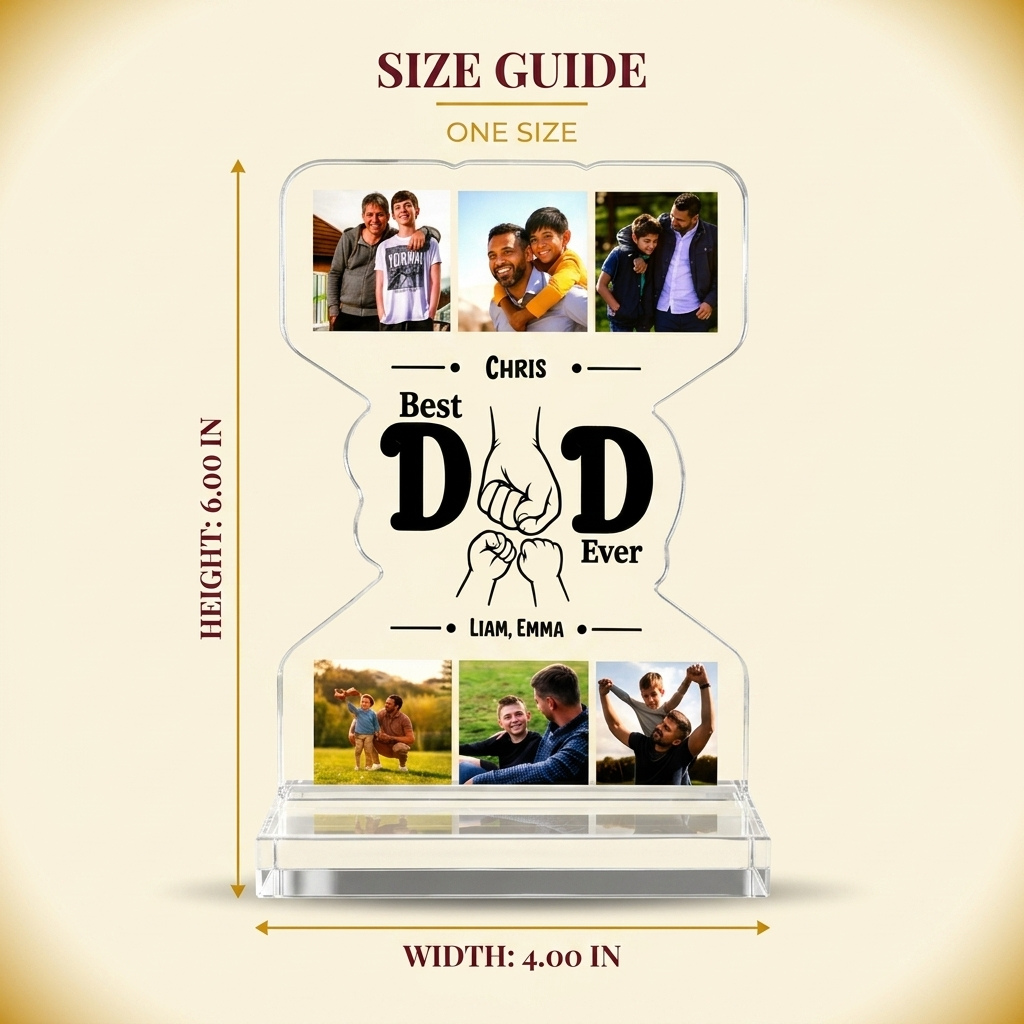 Best Dad Ever Personalized Acrylic Standee