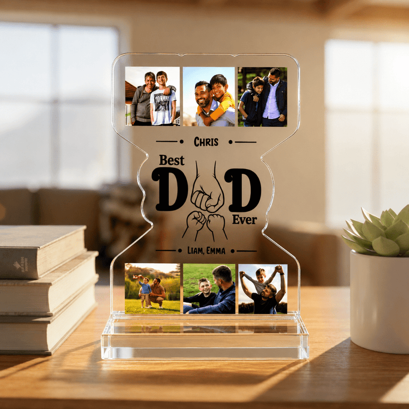 Best Dad Ever Personalized Acrylic Standee product photograph