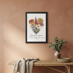 Grandma's Garden Birth Flower Print
