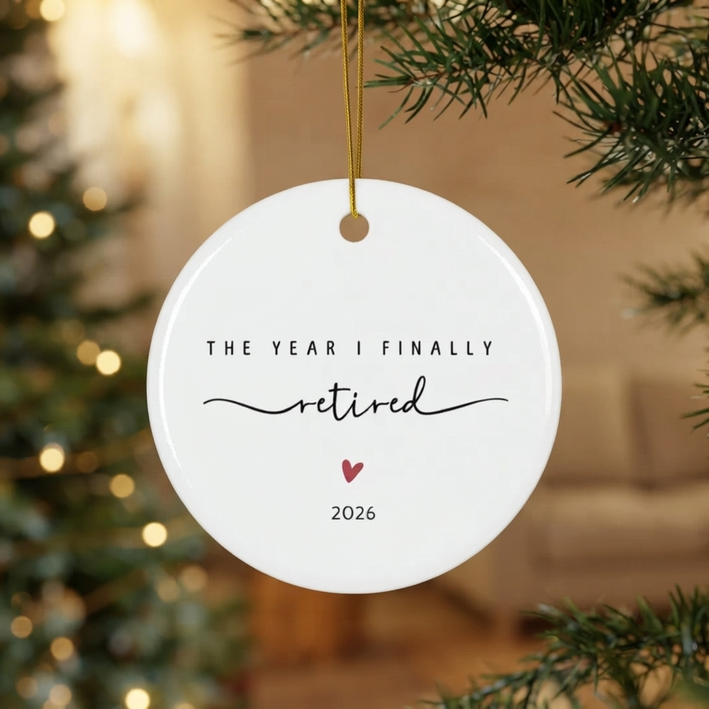 Personalized Retirement Christmas Ornament