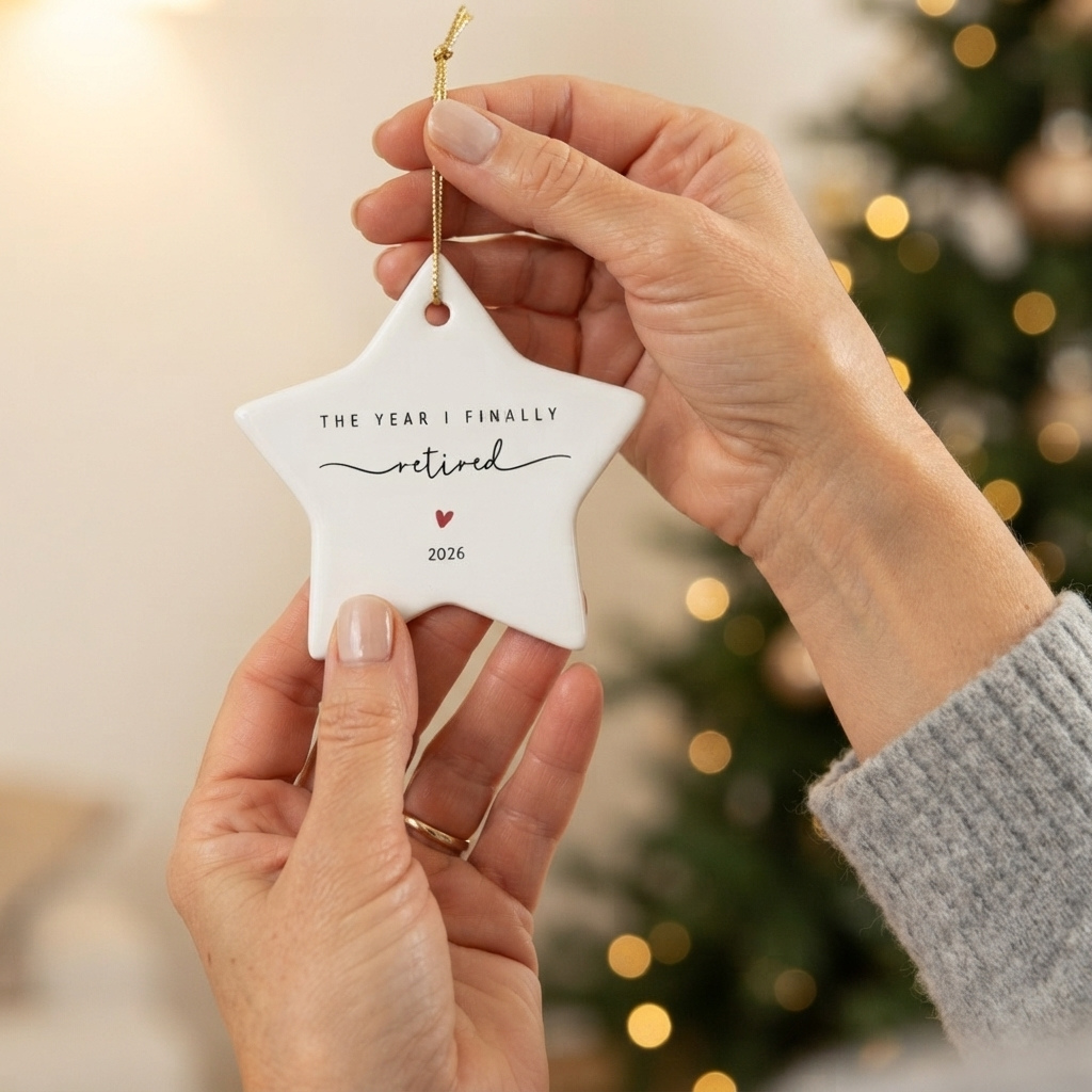 Personalized Retirement Christmas Ornament