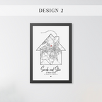 Personalized Home Map Sign