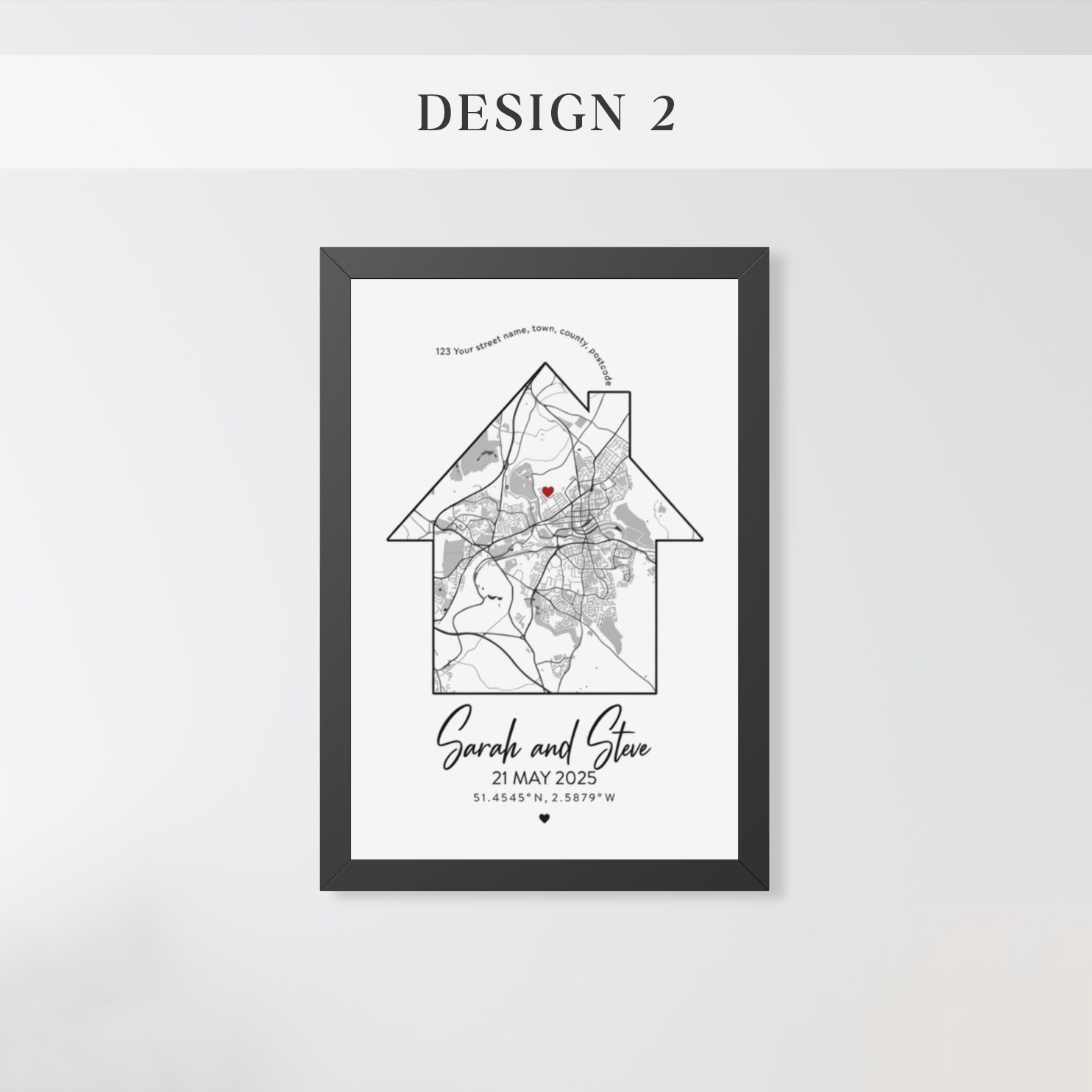 Personalized Home Map Sign