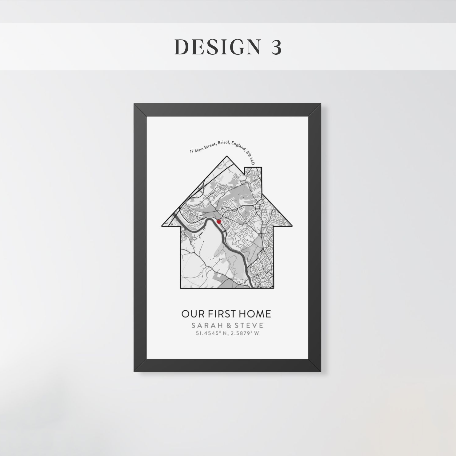 Personalized Home Map Sign